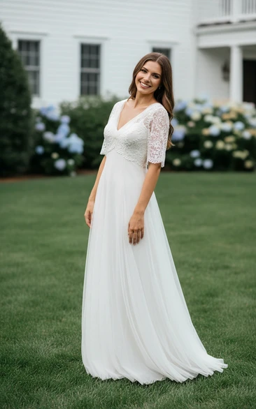 slim fit dress slacks Lace Long Sleeve Fitted Wedding Dress | Long Sleeve Gowns main image 0