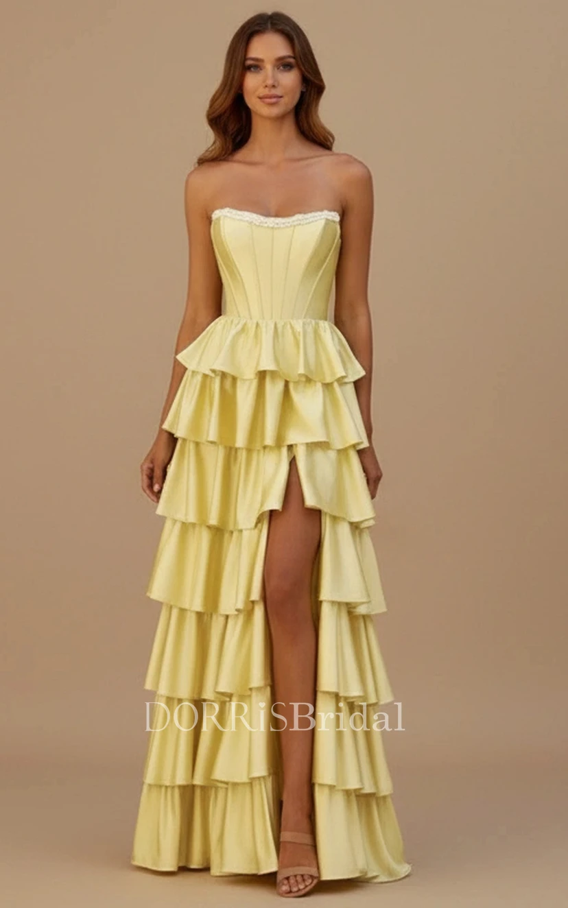 yellow tight fitted dress Evening Gown Tight Yellow Prom Dress Yellow Sparkly Tight Fitted Prom Dress, Pageant Evening Gown Or